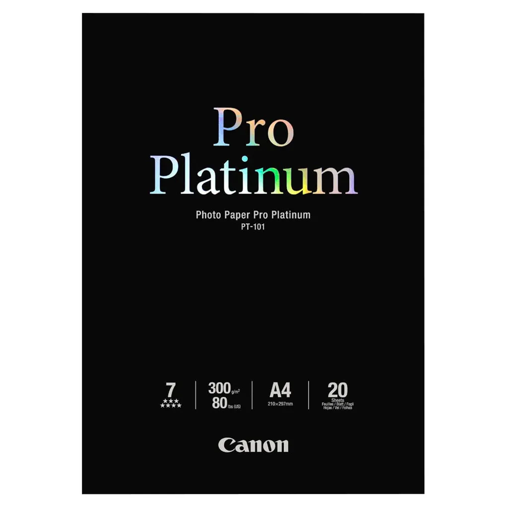 Canon Pro Platinum 2768B016 Fotopapier - DIN A4 - 210 mm x 297 mm - 300 g/m² Grammage